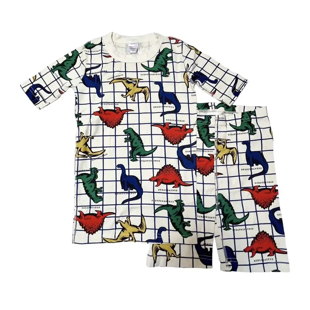 NWT Hanna Andersson Dinosaur Print PJs Size 12